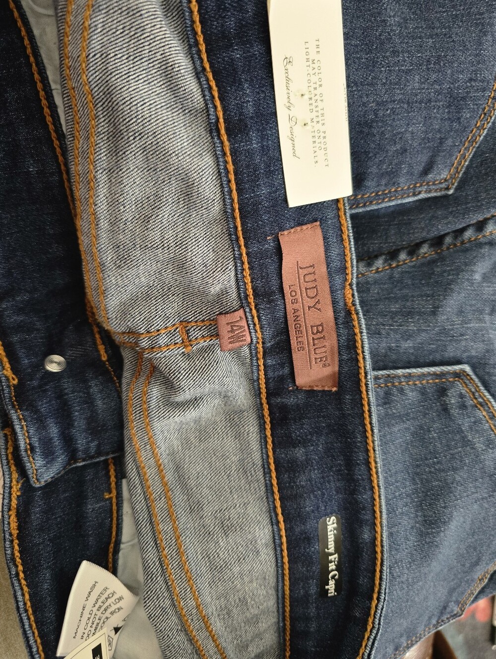 Judy Blue Skinny Fit Capri Denim Jeans Size 14W NWT - Picture 3 of 7